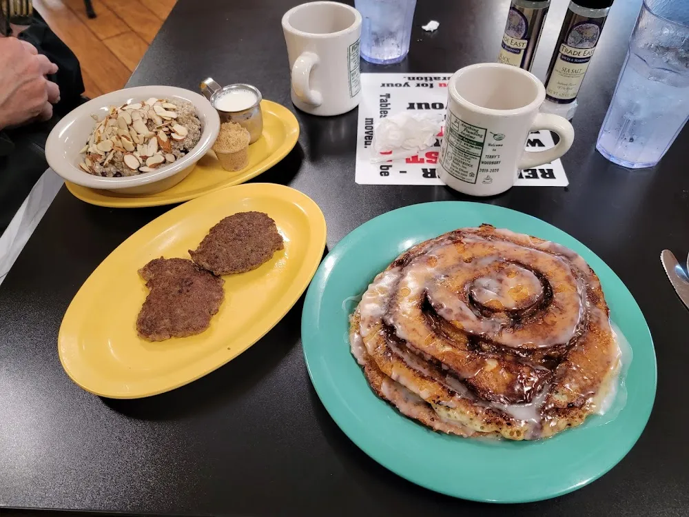 Cinnamon Waffle with Side of Sausage It Was Great